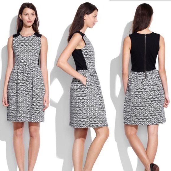 Madewell Diamond Jacquard Dress medium - Picture 2 of 5